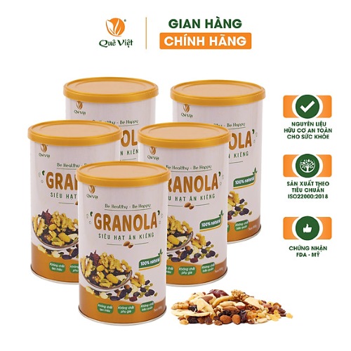Granola ngũ cốc ăn kiêng Quê Việt