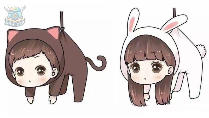 Bộ sưu tập 100+ ảnh avatar đôi cute chibi dễ thương